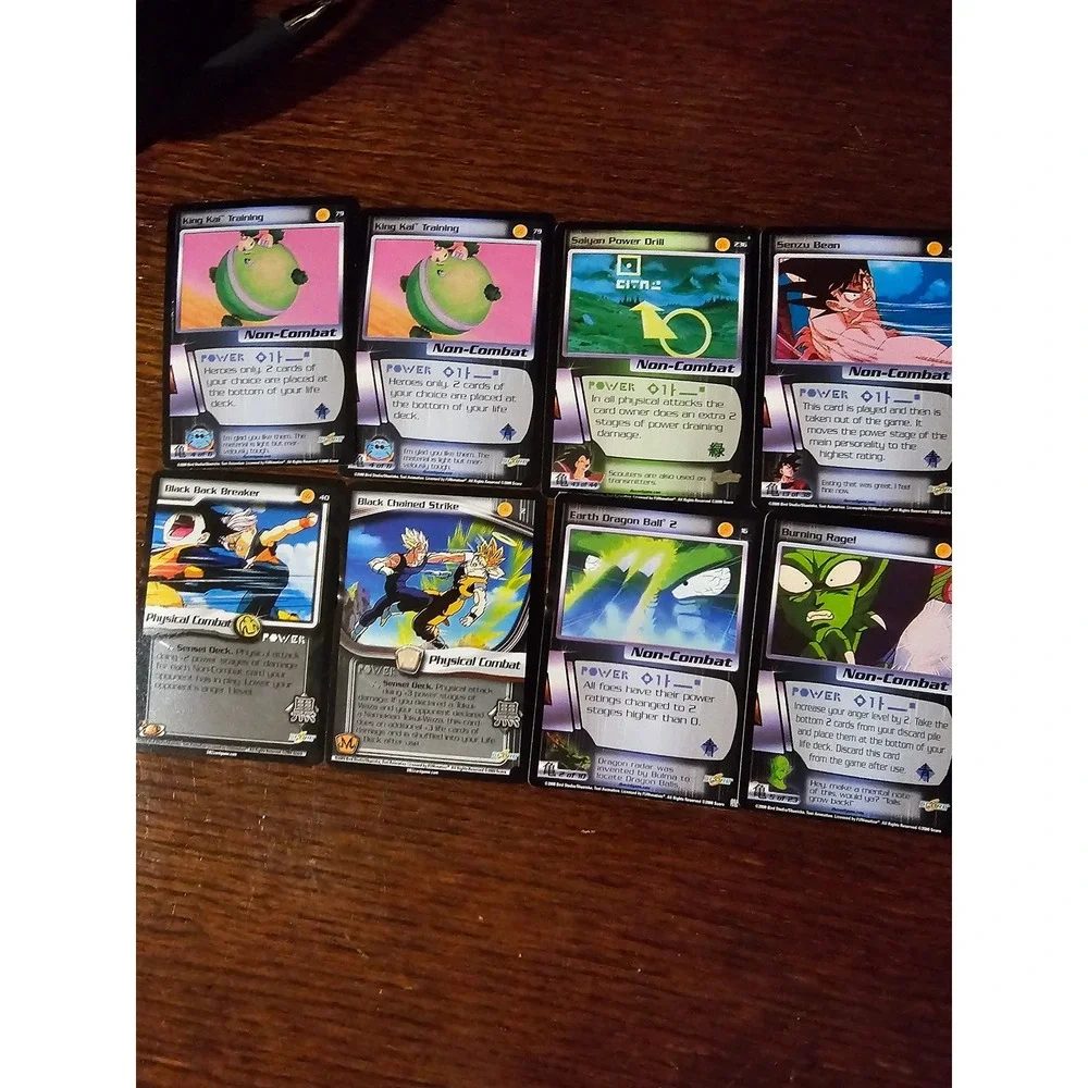 Dragon Ball Z CCG Cards Lot King Kai Salzan Power‎ Drill Senzu Earth Dragon Ball